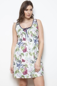 Bonn Lilly Fern 100% Cotton Poplin Chemise - Nightdresss